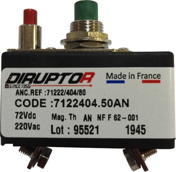 circuit breaker diruptor 0,5 amps france